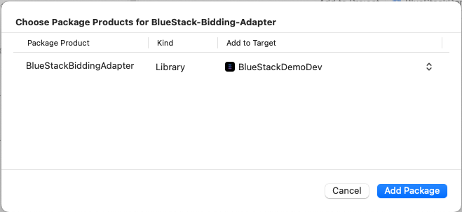 Add BlueStackBiddingAdapter to target