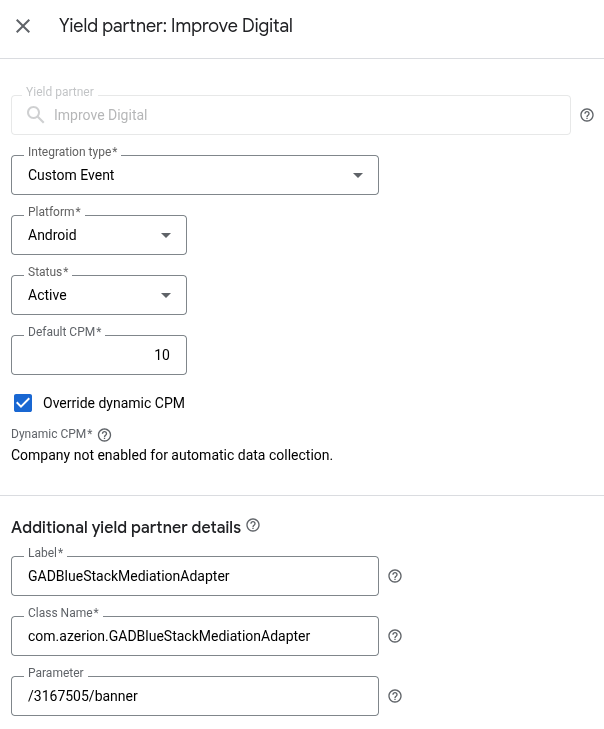 Add yield partner